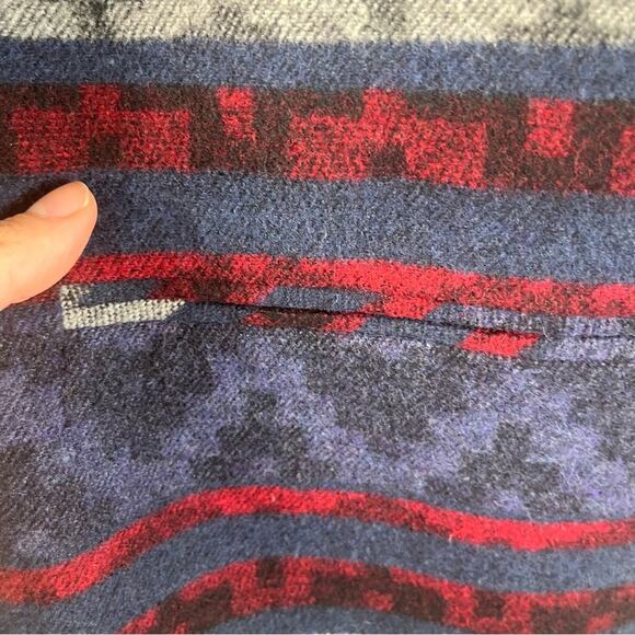 Vintage | Aztec Tribal Wool Blend Oversized Blazer Suit Coat Jacket Cottage 10 - Picture 4 of 6